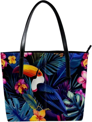 Tote Bags, Large Tote Bags for Women, Women's Tote Handbags, Tropical Pineapple Plam Leaves, Tote Bags for Women