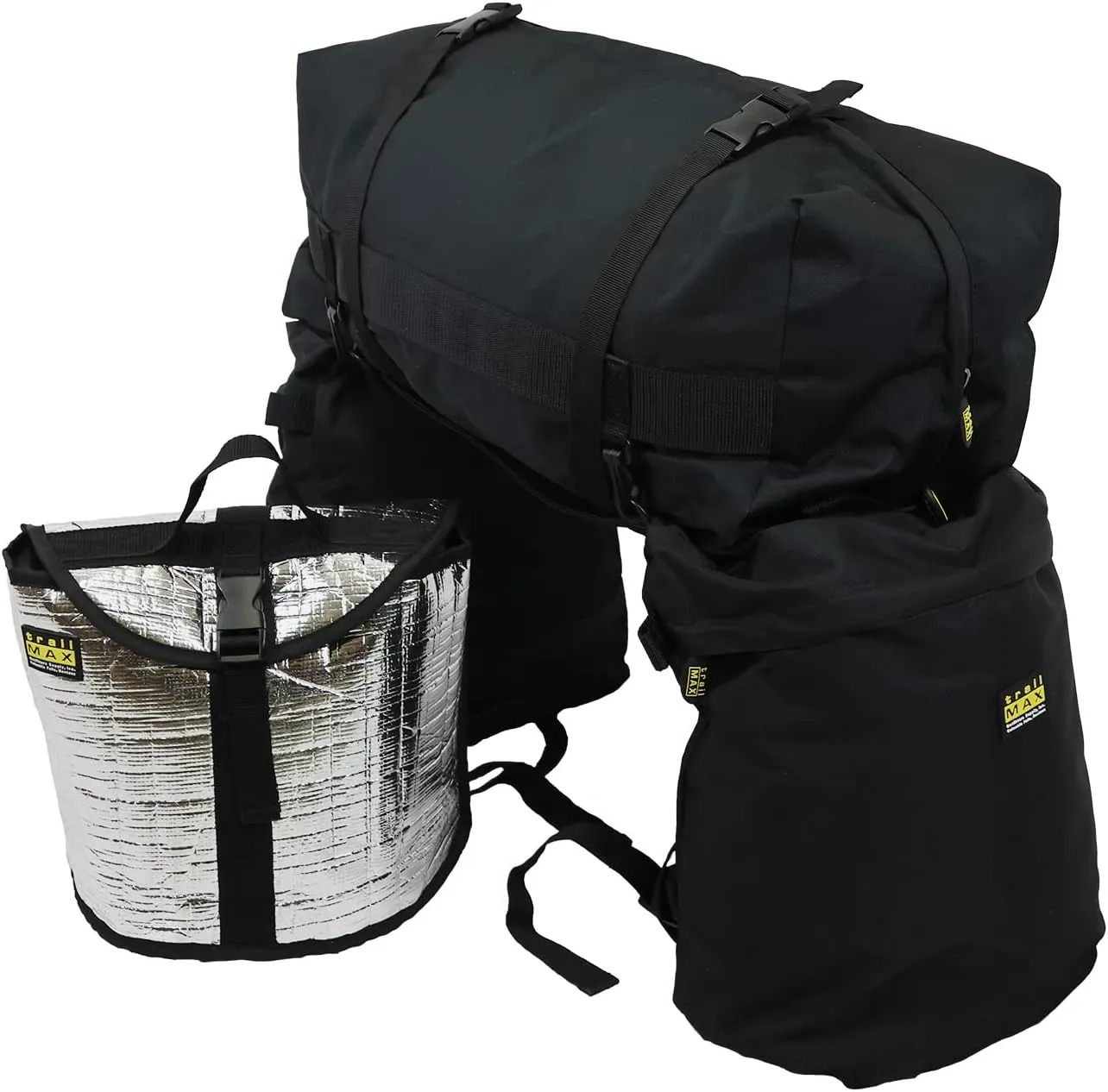 TrailMax Large Saddlebags for Trail Riding; Insulated Saddle Bags for Horses; Saddle Bags with Detachable Cantle Bag; Saddle Bag & Cantle Bag Set; Saddle Bags for Western & Endurance Saddles