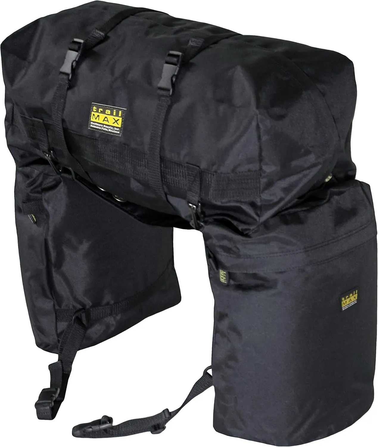 TrailMax Large Saddlebags for Trail Riding; Insulated Saddle Bags for Horses; Saddle Bags with Detachable Cantle Bag; Saddle Bag & Cantle Bag Set; Saddle Bags for Western & Endurance Saddles