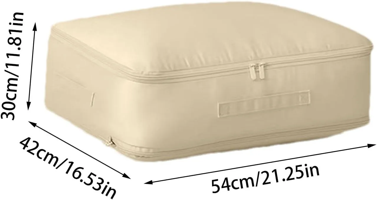 Travel Clothes Cubes - Bedding Storage Bags, Under Bedding Bag | Closet Organizers Luggage Storage with Handle, Space Saving Portable Foldable Bed Sheets Bags for Clothing Blankets Closet