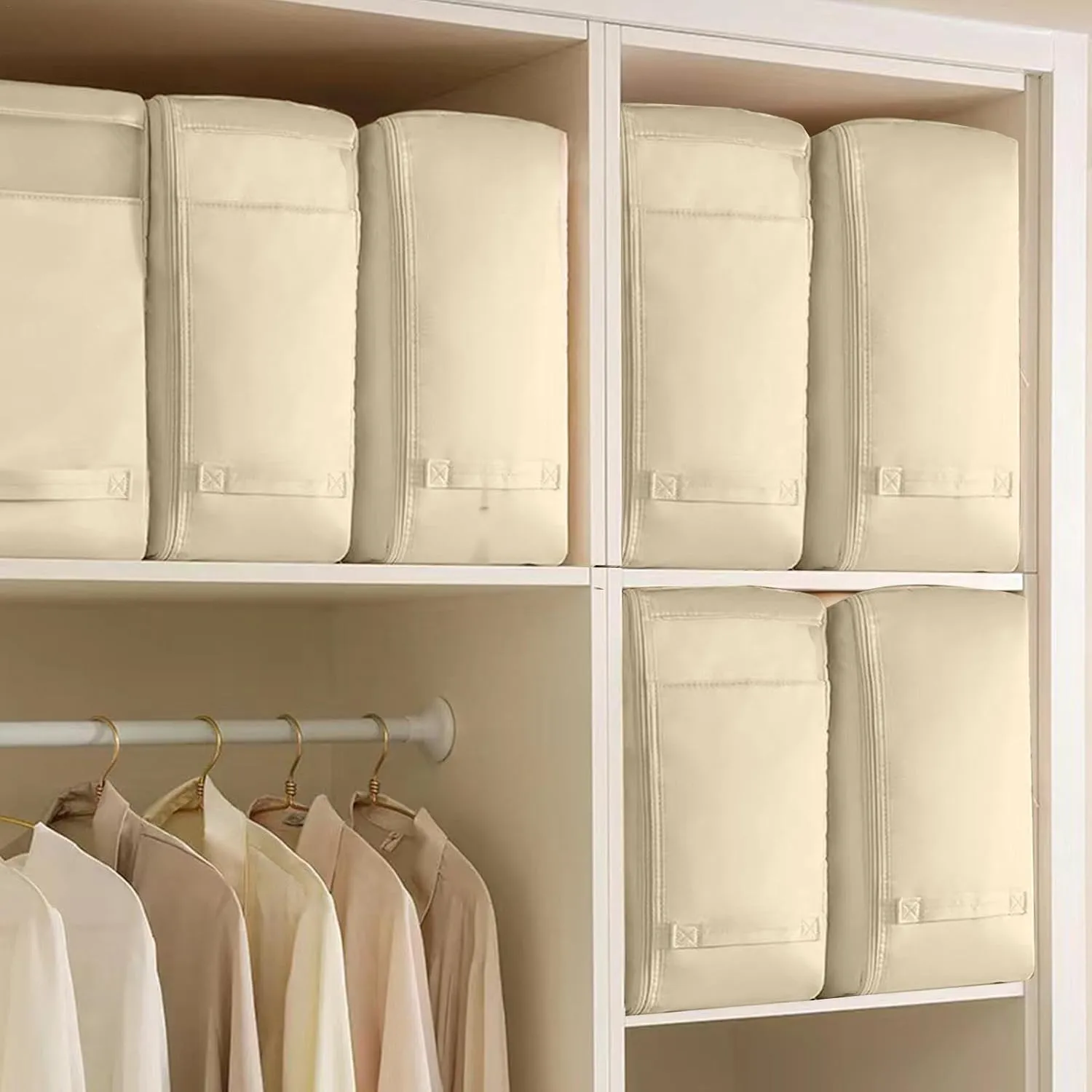 Travel Clothes Cubes - Bedding Storage Bags, Under Bedding Bag | Closet Organizers Luggage Storage with Handle, Space Saving Portable Foldable Bed Sheets Bags for Clothing Blankets Closet