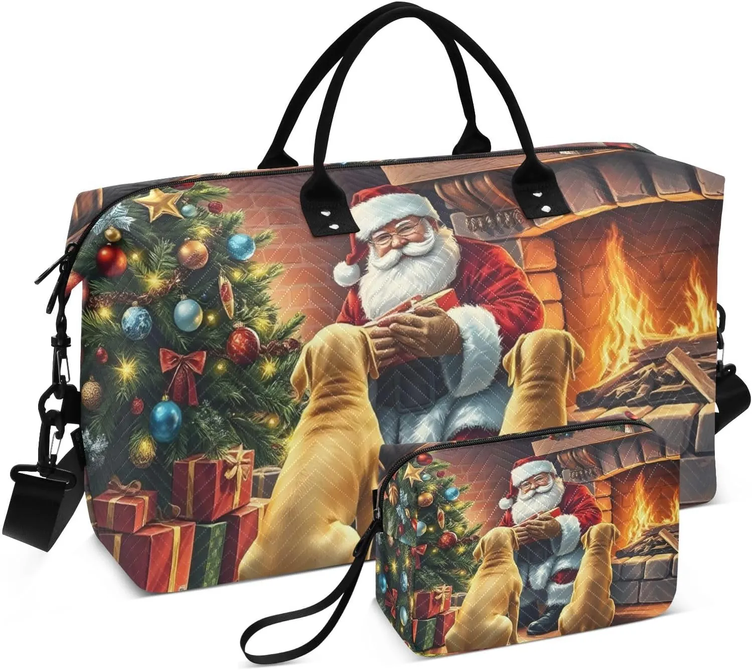 Travel Duffel Bags for Unisex-Adult, Personal Item Travel Duffel Bag with Shoes Compartment, Carry On Bag for Women, Travel, Gym, Weekend,by Santa's Stove