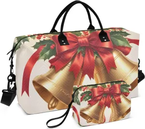 Travel Duffel Bags for Unisex-Adult, Personal Item Travel Duffel Bag with Shoes Compartment, Carry On Bag for Women, Travel, Gym, Weekend,Two Bells