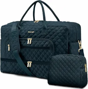 Travel Duffel Bags for Women with Shoe Compartment, Weekender Overnight Bag with Wet Pocket & Toiletry Bag, Carry On Personal Item Bag, Travel Tote Gym Bag, Hospital Bags for Labor and Delivery