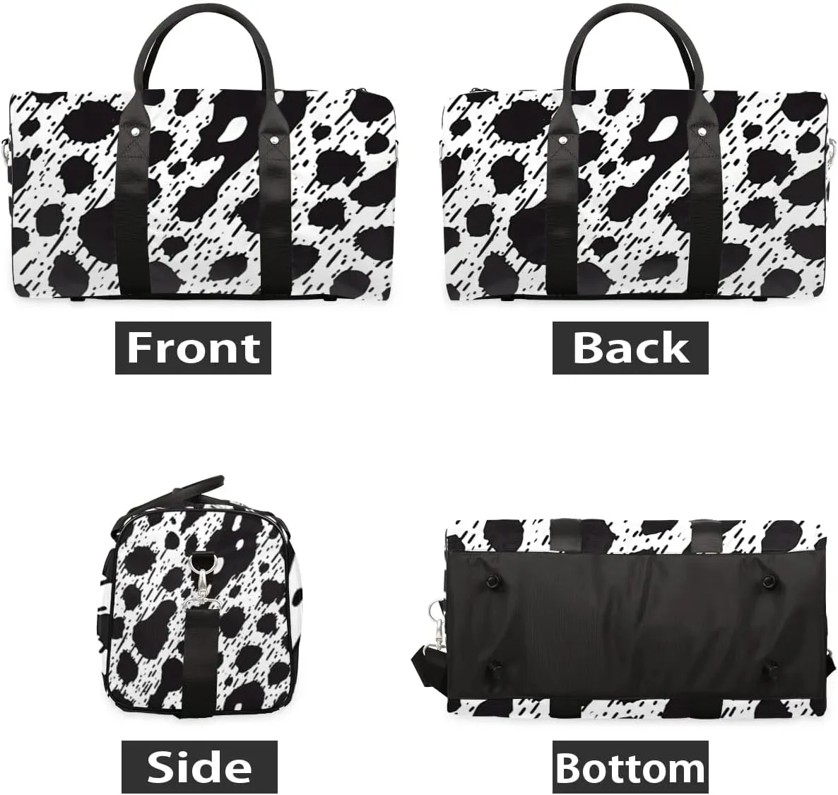 Travel Duffle Bag Abstract Leopard Print Gym Bags for Men Women Travel Duffel Bags with Adjustable Shoulder Strap Carry On Weekender Bag