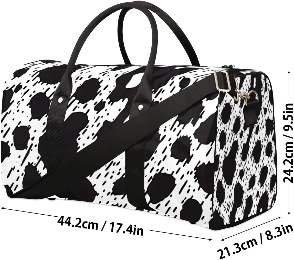 Travel Duffle Bag Abstract Leopard Print Gym Bags for Men Women Travel Duffel Bags with Adjustable Shoulder Strap Carry On Weekender Bag