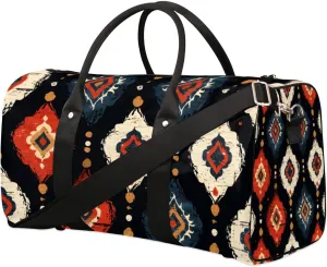 Travel Duffle Bag Boho Pattern Gym Bags for Men Women Travel Duffel Bags with Adjustable Shoulder Strap Carry On Weekender Bag