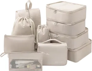 Travel Packing Cube Luggage Organizer - Travel Essential Accessory for Suitcase Lightweight Durable Toiletry Cosmetic Laundry Shoe Compression Carry on Storage Large Bag 10 set