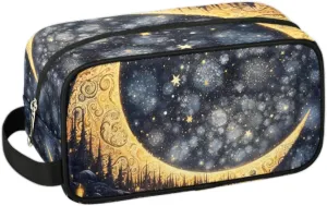 Travel Toiletry Bag for Women Men Magic Moon Star Hanging Cosmetic Bag Waterproof Makeup Bag for Shaving Makeup Toothbrush & Travel Essentials