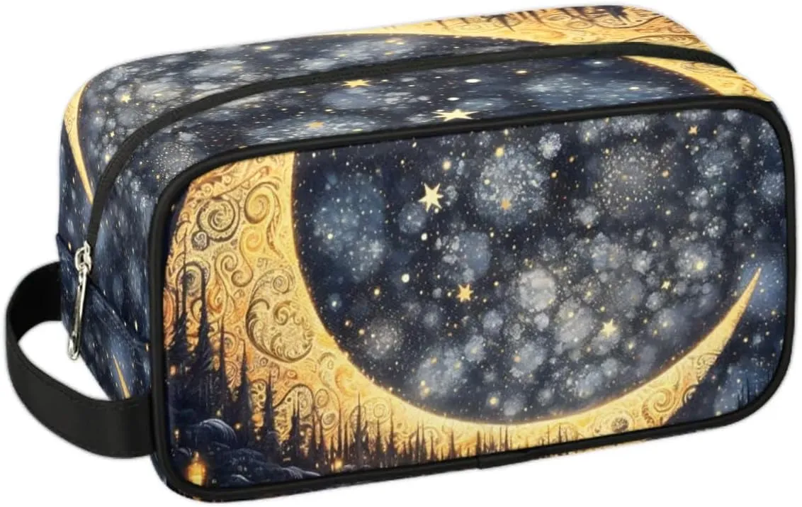 Travel Toiletry Bag for Women Men Magic Moon Star Hanging Cosmetic Bag Waterproof Makeup Bag for Shaving Makeup Toothbrush & Travel Essentials