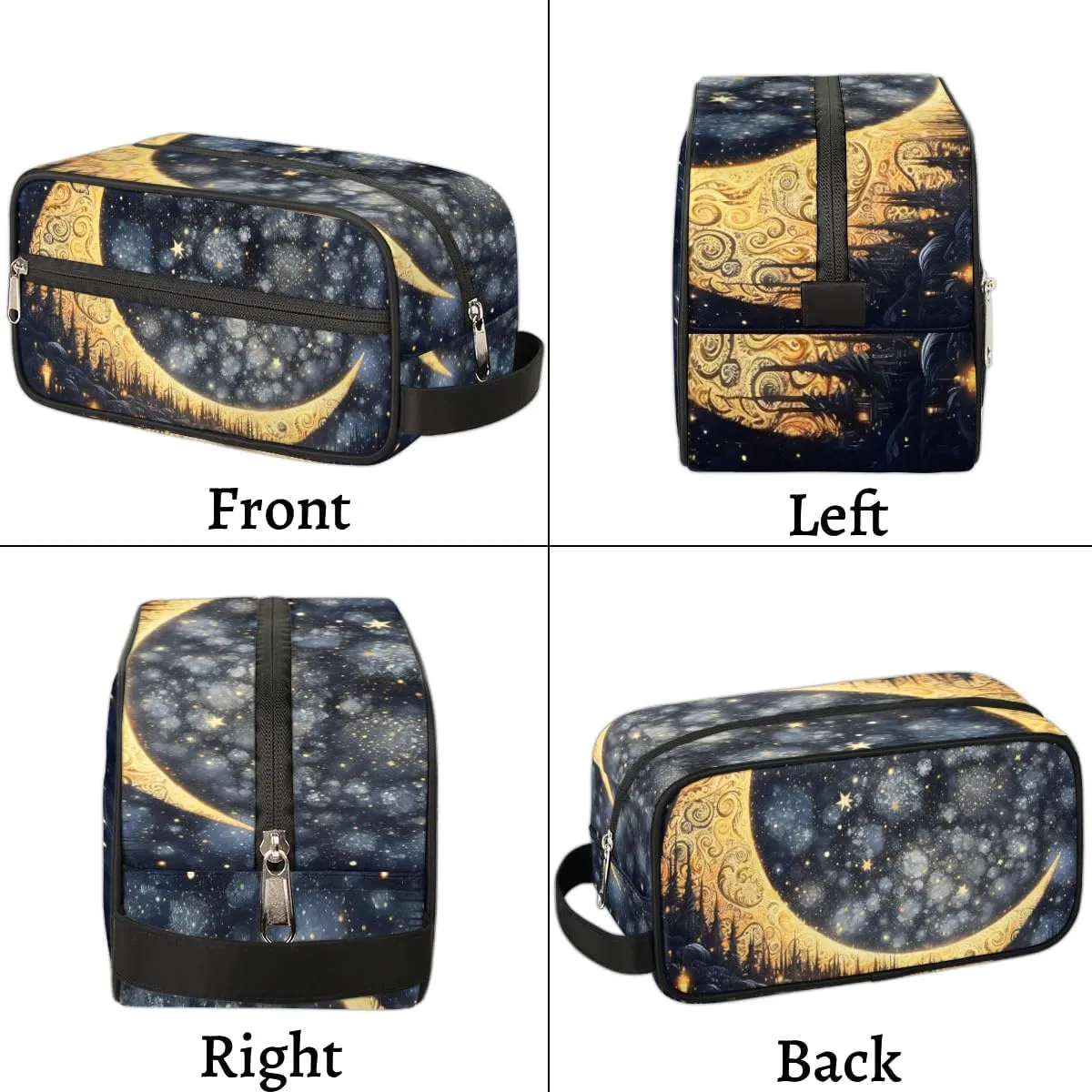 Travel Toiletry Bag for Women Men Magic Moon Star Hanging Cosmetic Bag Waterproof Makeup Bag for Shaving Makeup Toothbrush & Travel Essentials