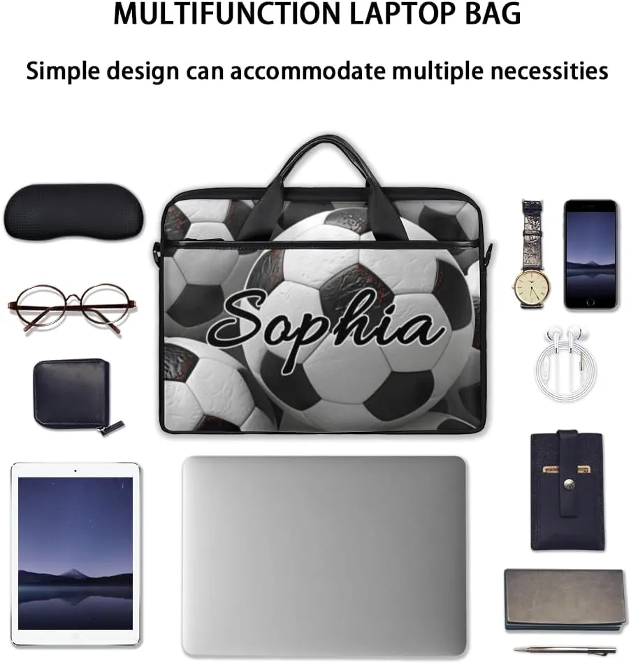 TropicalLife Personalized Laptop Bag 15 Inch Custom Sleeve Case with Handle Shoulder Strap Computer Messenger Bag