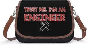 Trust Me I Am A Nuclear Engineer Cute Crossbody Purses for Women Leather Shoulder Bag Adjustable Shoulder Strap Handbag