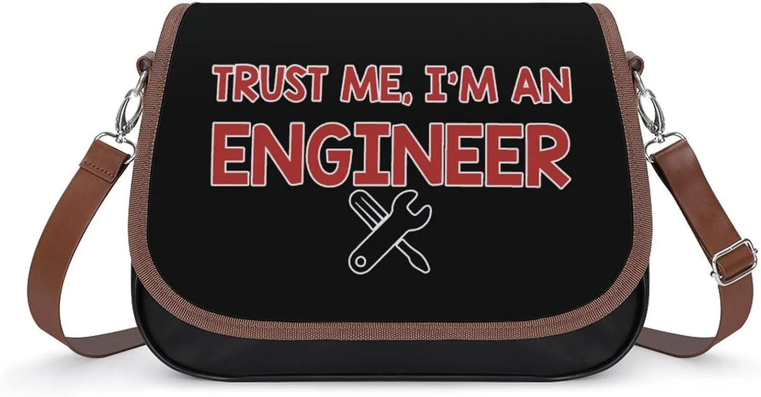 Trust Me I Am A Nuclear Engineer Cute Crossbody Purses for Women Leather Shoulder Bag Adjustable Shoulder Strap Handbag