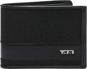 TUMI - Alpha Double Billfold - Ballistic Nylon Wallet - Secure, Durable Wallet - Hidden Card Pocket - 3.4" X 4.4" X 0.6" - Black