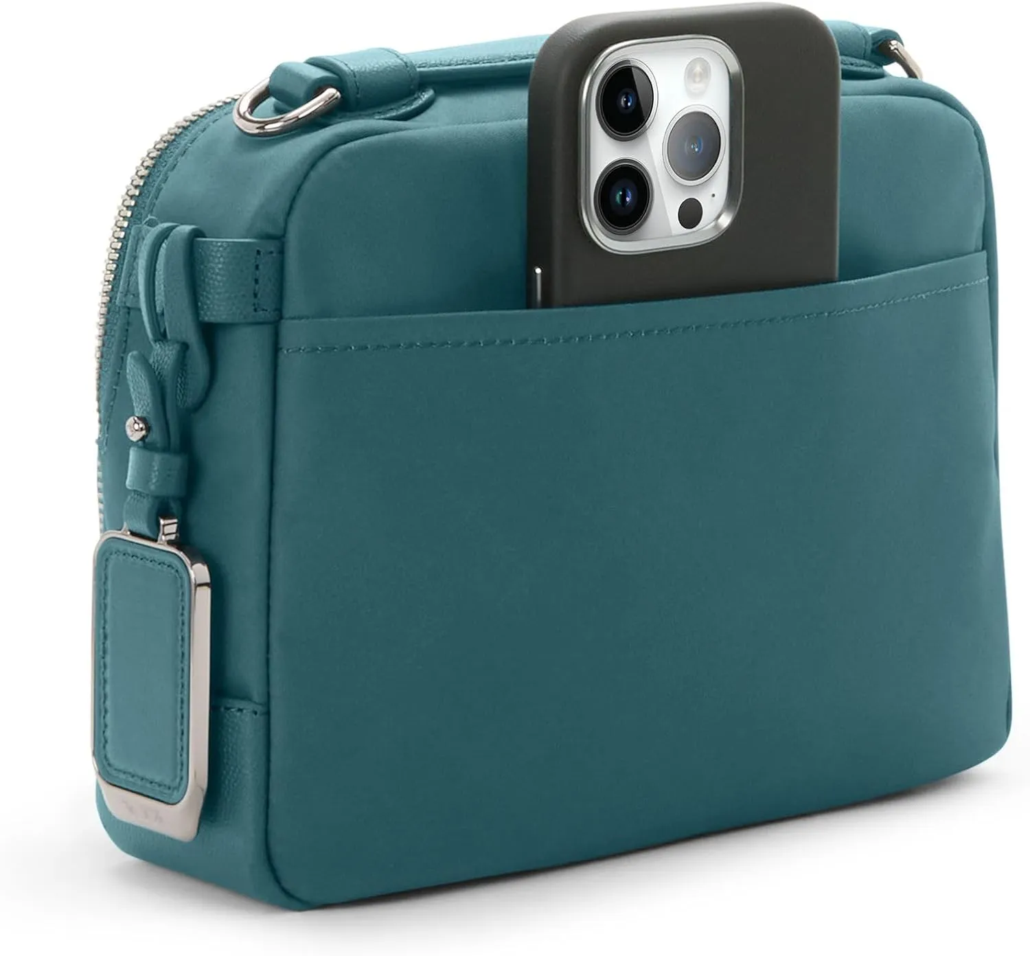 TUMI - Voyageur Teghan Crossbody - Compact Purse with Leather Trim - Sleek Crossbody Bags - For Everyday Casual Travel