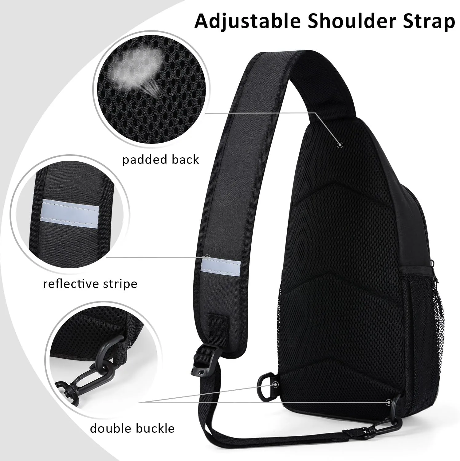 Tuwubi Crossbody Bags for Women Trendy,Sling Bag for Men with Adjustable Shoulder,Travel Essentials Backpack for Traveling