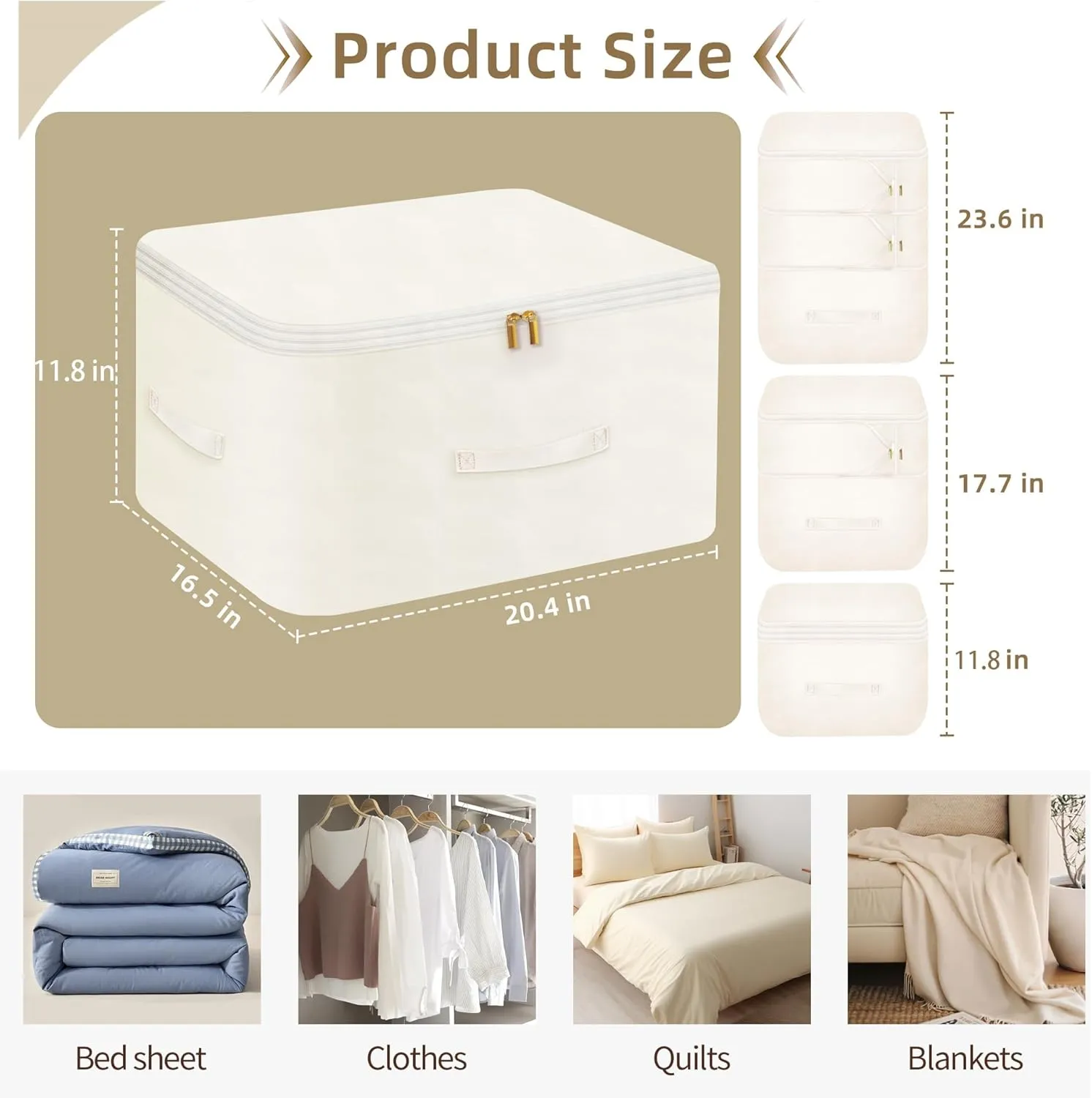 Ultra Space Saving Self Compression Organizer, Comforter Storage Bag for Clothes, Blankets, Pillows, Duvet, Comforters, Bedding Sets and Much More (Blue,X-L - 54 * 42 * 60cm)