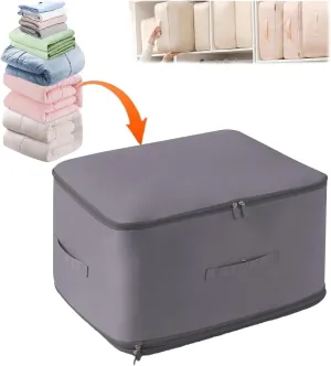 Ultra Space Saving Self Compression Organizer,Self Compression Organizer for Closet and Suitcase Space Saving (Gray,Large)