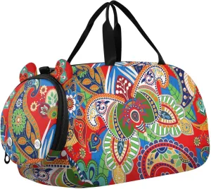 Unique and Bright Flowers Duffel Bags for Boys Small Gym Bags for Teens Dance Bag for Girls
