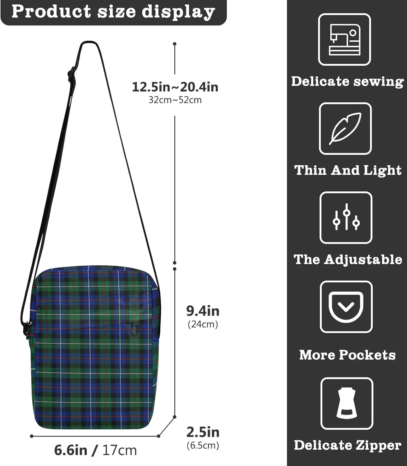 Unisex Crossbody Bag, Cream Color Durable Sling Side Shoulder bags for men women, One Size