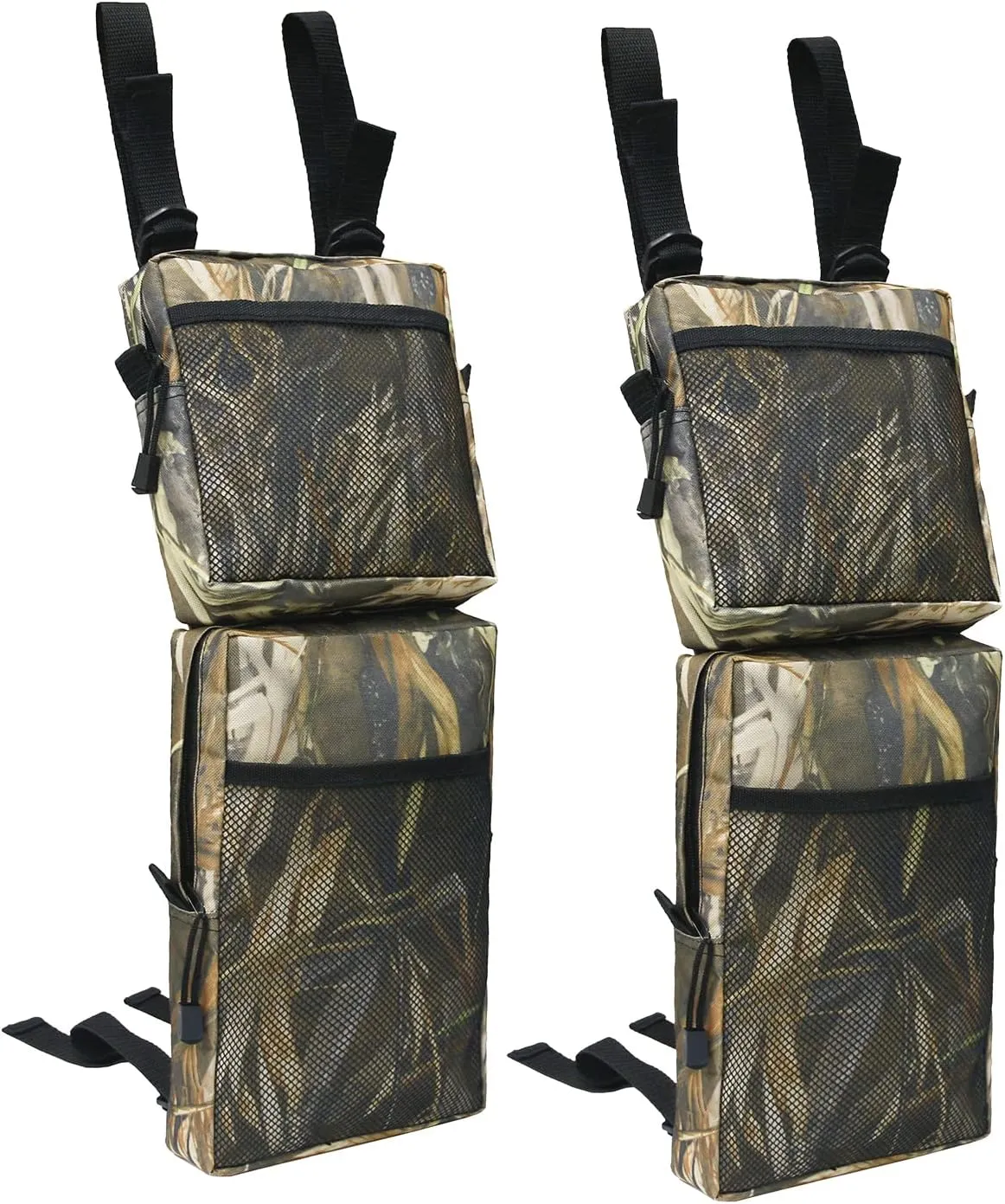UNISTRENGH ATV Fender Bags 2-Pack ATV Tank Saddle Bags Cargo Storage Pack Hunting Fishing Bags, Reed Camouflage