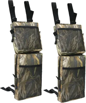 UNISTRENGH ATV Fender Bags 2-Pack ATV Tank Saddle Bags Cargo Storage Pack Hunting Fishing Bags, Reed Camouflage