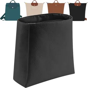 Upgraded Backpack Organizer Insert Compatible with Longchamp Organizer Insert, Dupont Paper Inner Fit for Le Pliage Xtra/Original/Green M Backpack (Black, M)