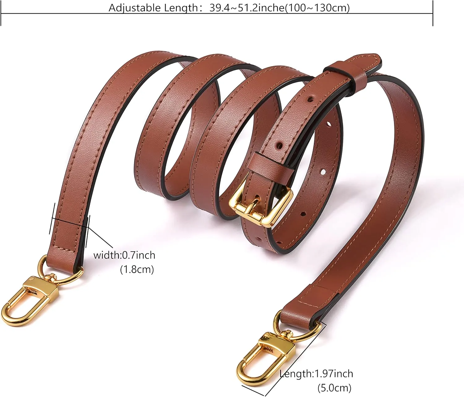 Vachetta Leather Adjustable Crossbody Strap for ， women's crossbody handbags