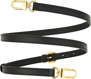Vachetta Leather Adjustable Crossbody Strap women crossbody leather purse strap (black-width:0.59 inches(1.5cm))