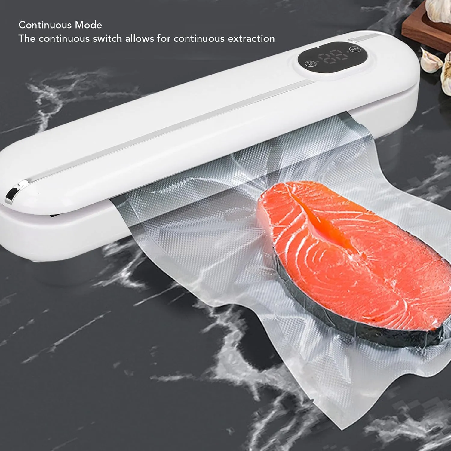 Vacuum Sealer Machine Compact with Snack Seal Mode, Single Sealing for Home, ABS Material Dry Wet Vacuum Sealer (US Plug 110V)