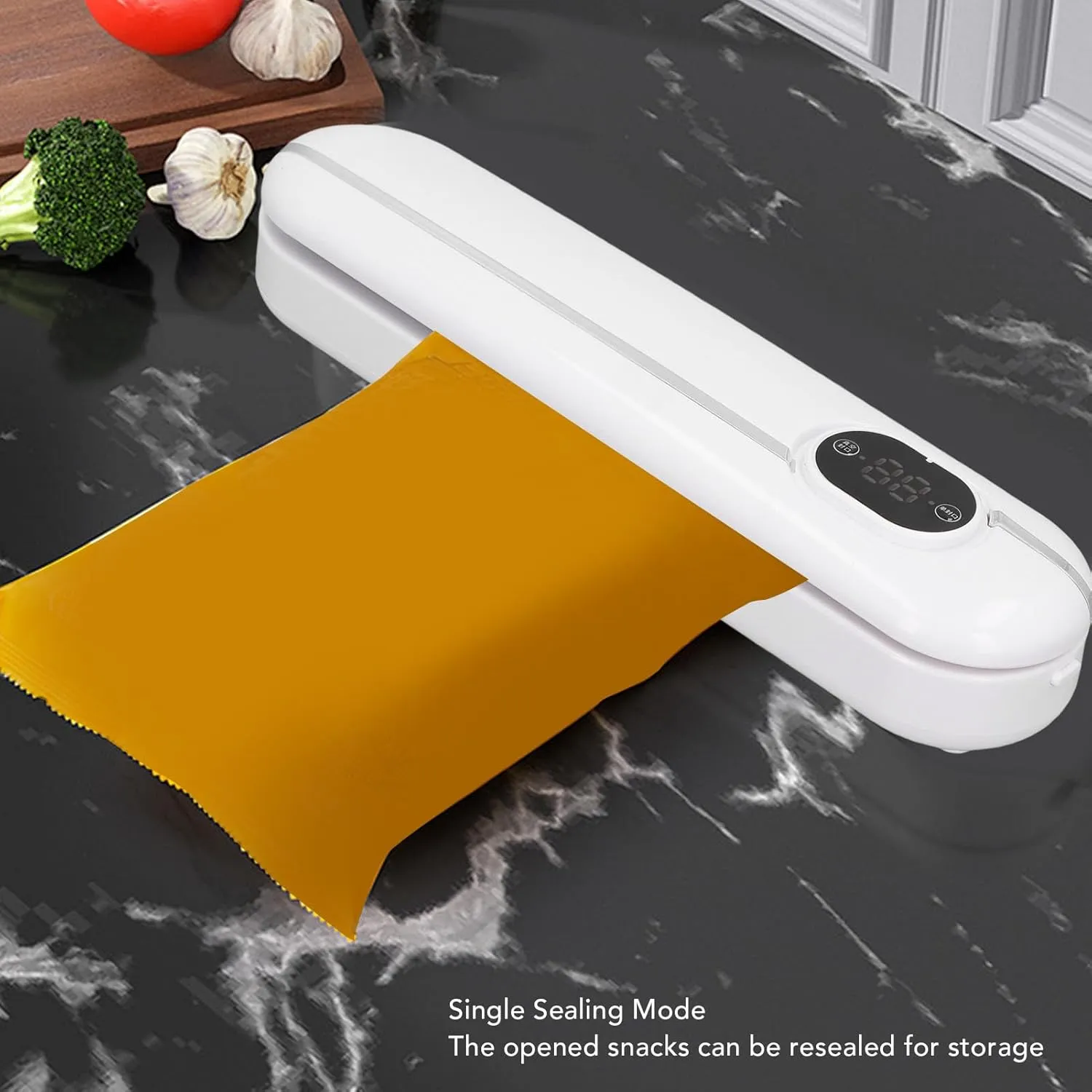 Vacuum Sealer Machine Compact with Snack Seal Mode, Single Sealing for Home, ABS Material Dry Wet Vacuum Sealer (US Plug 110V)