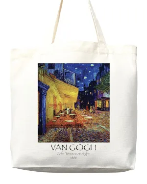 Van Gogh Cafe Terrace at Night Bag, Van Gogh Tote Bag, Artsy Tote Bag, Art Tote Bag, Van Gogh Bag, Everyday Bag, Shoulder Bag, Canvas Tote, Canvas Bag, Cute Tote Bag, Van Gogh Gift