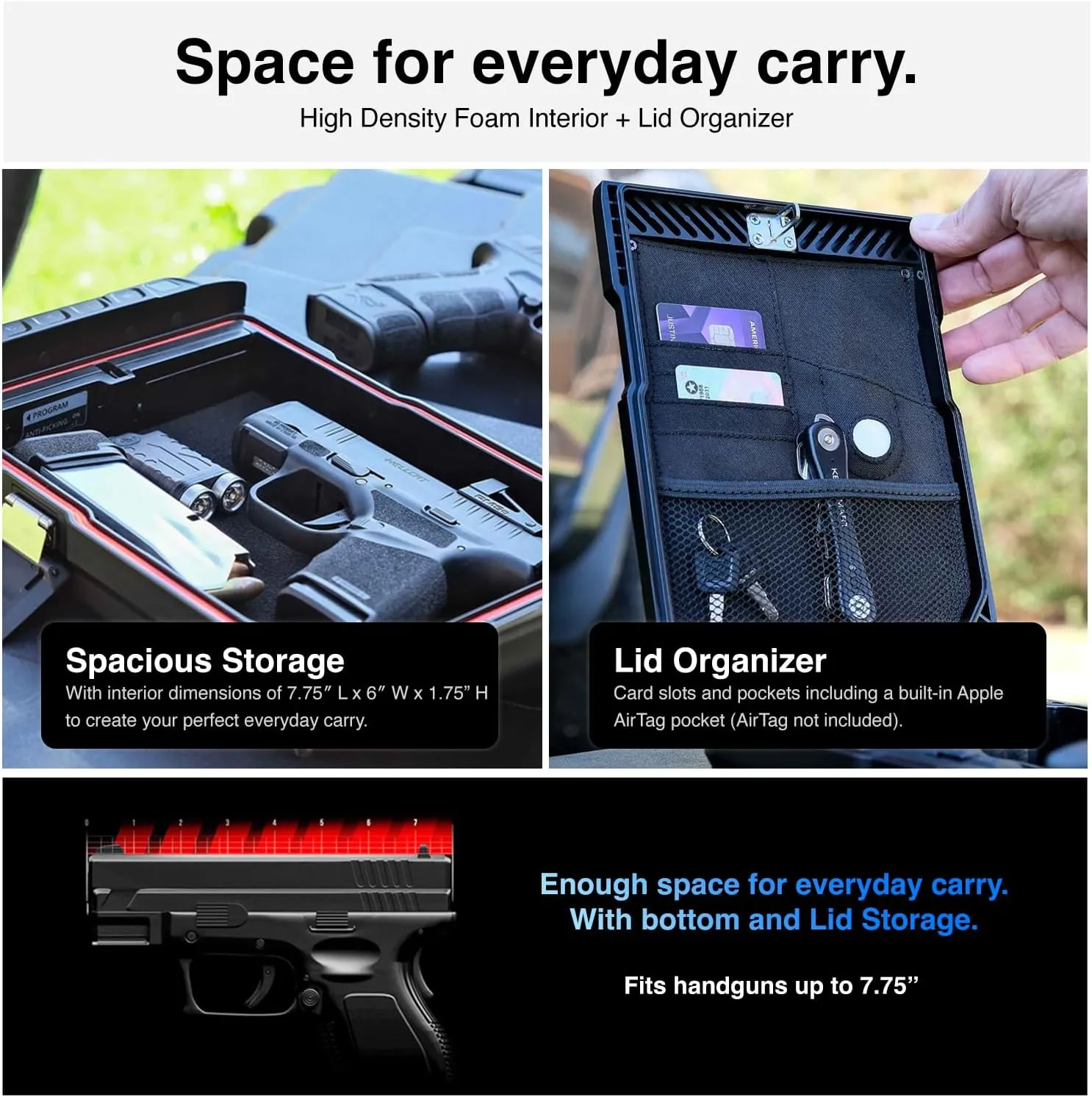 Vaultek LifePod 1.0 Biometric | Secure Waterproof Travel Case & Rugged Biometric Lock Box | Fingerprint Scanner, Backlit Keypad, 4‑Digit Code, Anti‑Impact Latch | Signature Series Kit