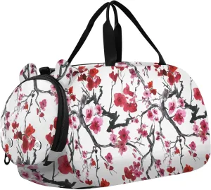 Vintage Cherry Bloom Flowers Duffel Bags for Boys Small Gym Bags for Teens Dance Bag for Girls