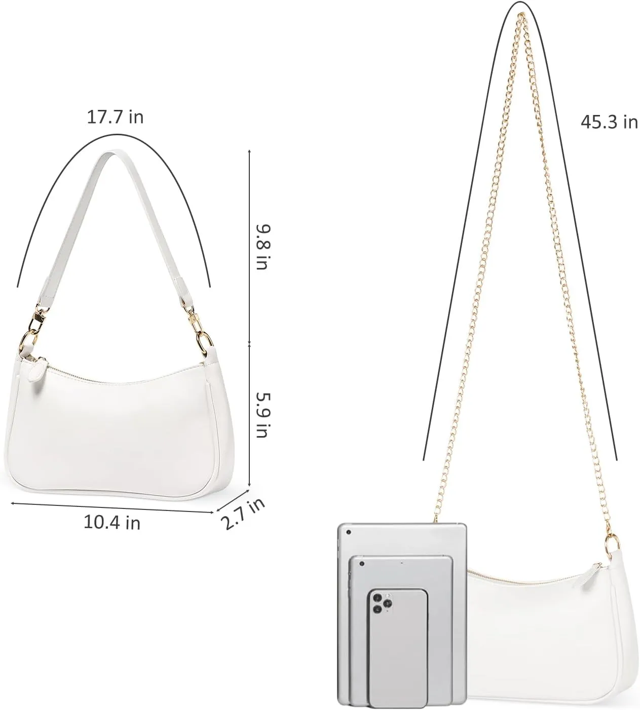 WantGor Clutch Tote Handbags, Shoulder Purse for Women Crossbody Bags Mini Hobo Bag Retro Vegan Leather Trendy Handbag