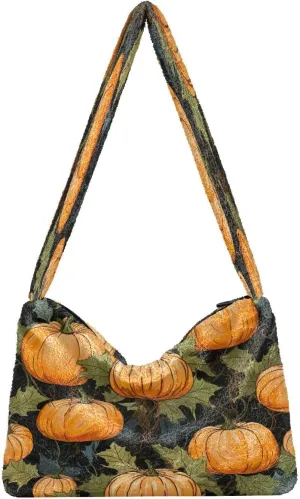 Watercolor with Cactus and Flowers Women Shoulder Bags, Tote Shoulder Bag with Zipper for Women, Autumn Handbags