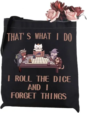 WCGXKO Board Game Inspired Tote Bag Mythical Game for Cat Lover
