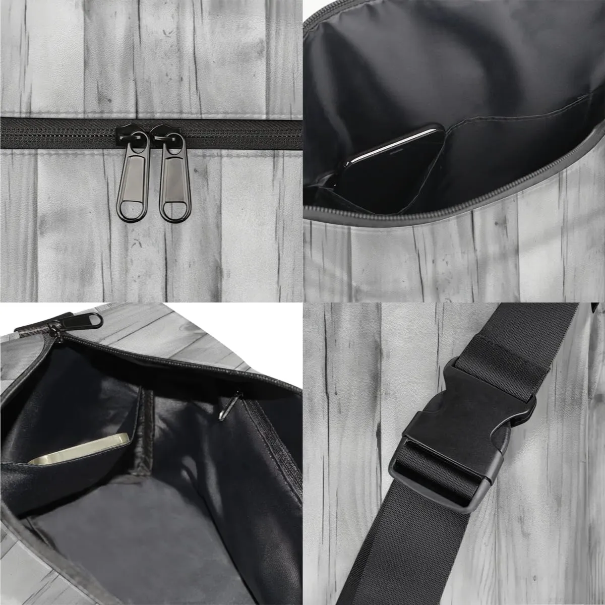 Weekend Bag Abstract Wood Grain Print Lightweight Carry On Duffel Bag Waterproof Gym Bag Pu Leather Duffle Bag for Workout Travel Sport