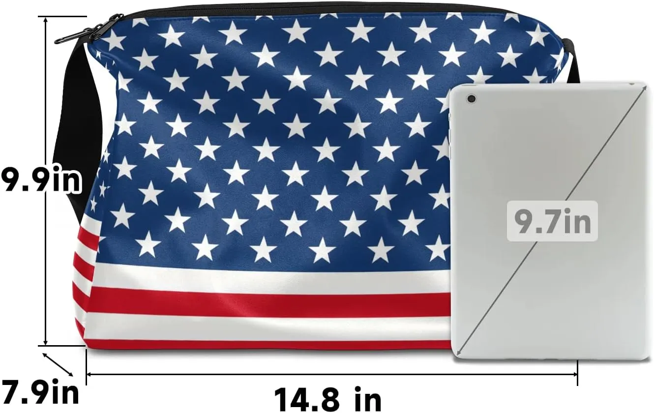Weekend Bag America Flag Prints Lightweight Carry On Duffel Bag Waterproof Gym Bag Pu Leather Duffle Bag for Workout Travel Sport