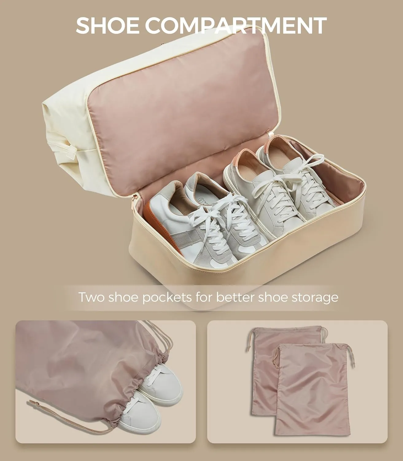 Weekender Bags for Women, Large Travel Duffel Bag with Shoes Compartment, Carry On Overnight Tote Bags with Toiletry Bags, Hospital Bags for Labor and Delivery