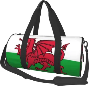 Welsh Flag Duffel Tote for Men and Women Backpacking Travel and Storage Shoulder Bag
