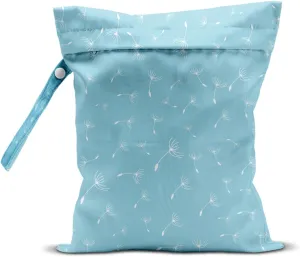 Wet Bag for Swimsuit Pool Travel Baby Cloth Diapers Dirty Yoga Gym Clothes Beach Bags Summer Gifts for Women Men Beach Vacation Essentials Dandelion Blue Waterproof Wet Dry Bag Travel Laundry Bags