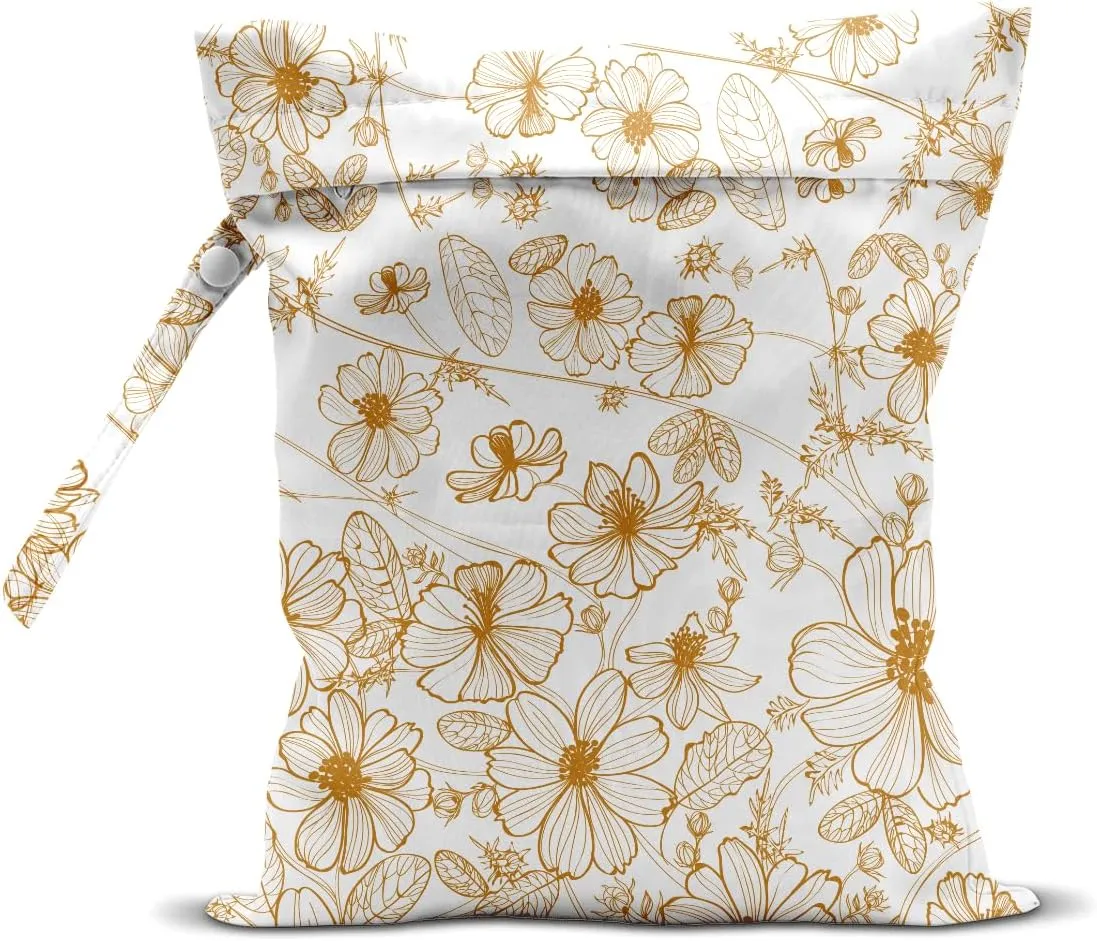 Wet Bag for Swimsuit Pool Travel Baby Cloth Diapers Dirty Yoga Gym Clothes Beach Bags Summer Gifts for Women Men Beach Vacation Essentials Sunflower Waterproof Wet Dry Bag Travel Laundry Bags