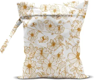 Wet Bag for Swimsuit Pool Travel Baby Cloth Diapers Dirty Yoga Gym Clothes Beach Bags Summer Gifts for Women Men Beach Vacation Essentials Sunflower Waterproof Wet Dry Bag Travel Laundry Bags