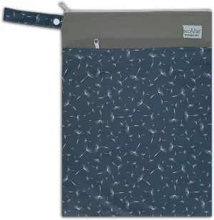 Wet Dry Bag: 12x14 Travel Organizer for Diapers, Toiletries, Laundry, Beach, Pool, Stroller, Dirty Gym Clothes, Swimsuits (Dandelion)