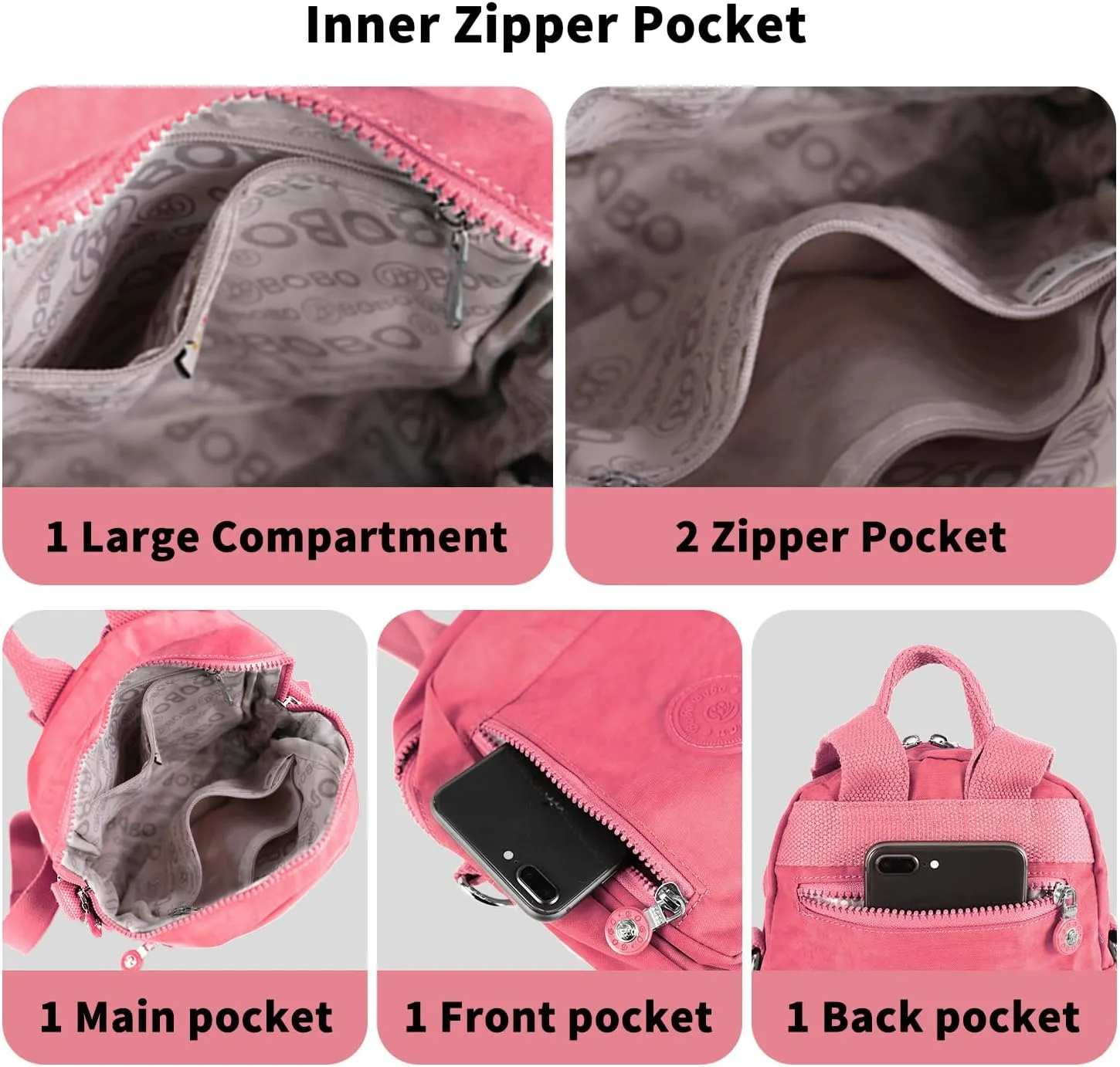 Women Backpack Purse Mini Women Backpack School Cute Lightweight Purse Casual Oxford Outdoor Travel Daypack
