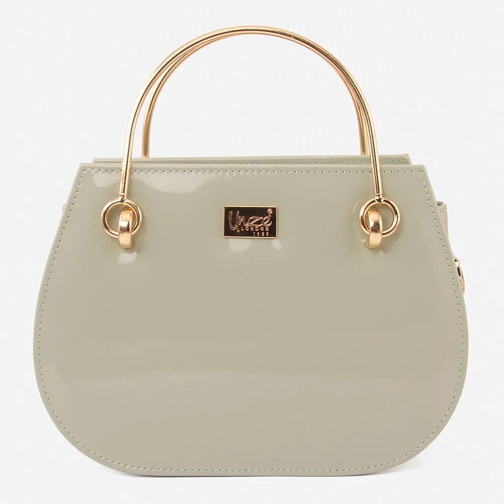 Women "EMENE" Top Metal Handle Shoulder Bag