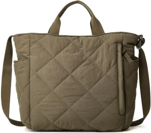 Women Tote Bag Puffer Hobo Handbag Lightweight Padding Shoulder Bag Nylon Padded Crossbody Well made