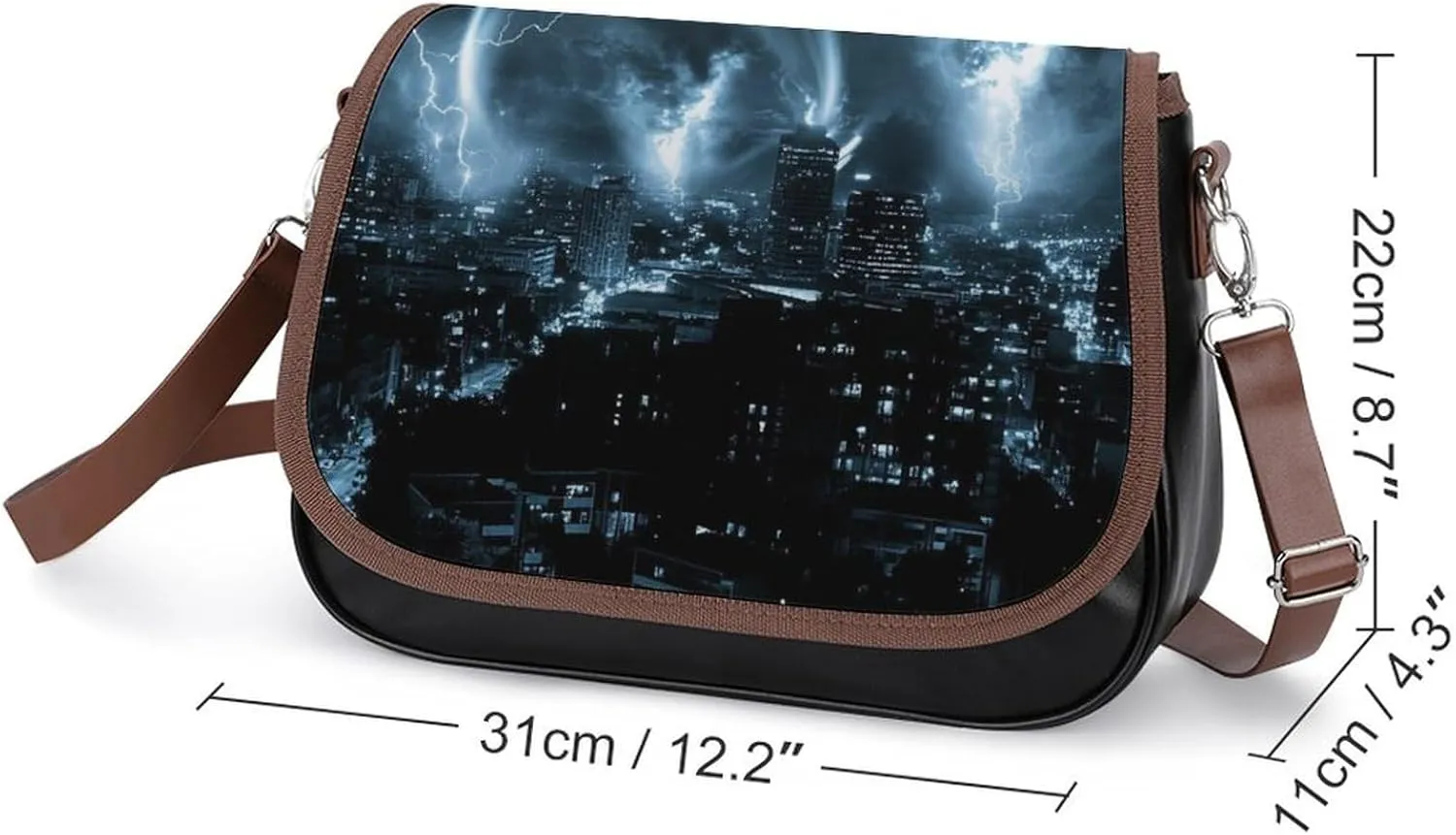 Womens Crossbody Purse Lightweight PU Leather Shoulder Bag Waterproof Messenger Bags